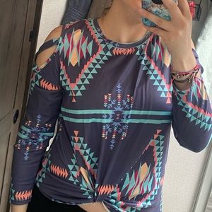 Aztec western top